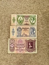 Hungary lot of  3 pcs 10, 20, 100 Pengo 1930-1945. Original picture