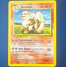 Wizards Pokémon TCG Arcanine 23/102 Base Set Regular Uncommon Unlimited 1999 picture