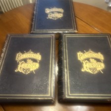 Picturesque Europe 3 Volume Set Leather Binding Appleton Illustrated  picture