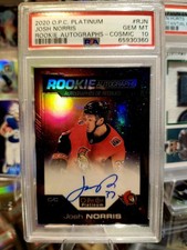 🔥🚨 2020-21 O-PEE-CHEE Platinum RC Autograph Josh Norris Cosmic /75 PSA 10 🚨🔥 picture