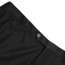Isaia NWD 100% Wool Flat Front Formal Tuxedo Dress Pants Size 60R (44R US) Black picture