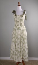 EN SAISON NEW $168 Geraldine Tiered Smocked A-Line Maxi Dress Size Small picture