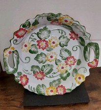 13' Temp-Tations  Tara Presentable Dinnerware Floral Ceramic Serving Dish. OB picture