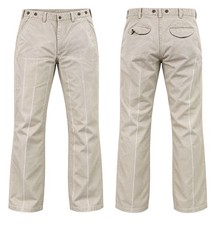 Vtg Filson Double Tin Cloth Waxed Pants Mens 40x27 OilTrouser SUSPENDER STYLE 79 picture