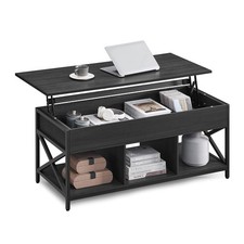 VASAGLE Lift Top Coffee Table with Storage Shelf, 3 Compartments picture