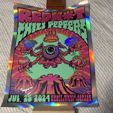Red Hot Chili Peppers foil Poster 7/25/2024   Indianapolis numbered 57/100 picture