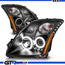 For 07 08 09 10 11 12 Sentra Hyper-LED Halos Chrome Projector Headlight Set picture