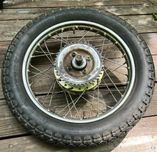 1957 bsa a 10 rear wheel rim sprocket axle wm 2 19 jones tire no good picture