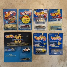 Vintage Hot Wheels Blue Cards Blackwalls Lot Of 7 New Blister Packs 1980s-1990s  picture