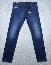 Diesel Thommer Jeans Mens 32x32 Blue Slim Skinny Stretch Dark Wash Denim NWT picture