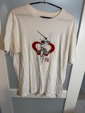 Japanese Samurai Graphic T-Shirt By Uniqlo UT Medium White Cotton Tee       16-2 picture