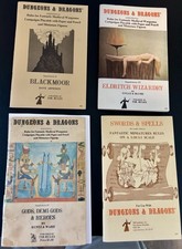 OD&D 4 Book Lot TSR Blackmoor Eldritch Wizardry Gods Demigods Swords Spells picture