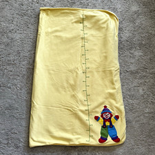RARE HTF Vintage Gymboree Clown Growth Chart Baby/Toddler Blanket picture