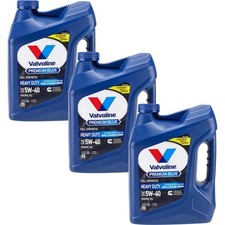 Valvoline 774038 Premium Blue Diesel Engine Oil, 5W40, 3x1 Gal picture
