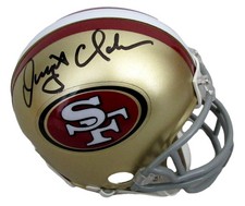 Dwight Clark/Steve Young Signed/Auto 49ers Mini Football Helmet JSA 213102 picture