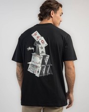 🃏Stüssy AU House of Cards Graphic Tee Black Men’s Size: M, New 100% Authentic picture