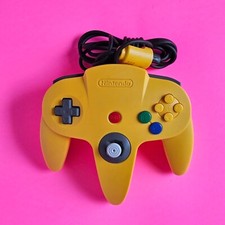 Official Nintendo 64 YELLOW Controller AUTHENTIC 👾 OEM N64 Remote NUS-005 USED picture