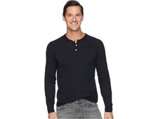 Alternative Men's 246837 Organic Long Sleeve Raglan Henley Long Sleeve Size S picture