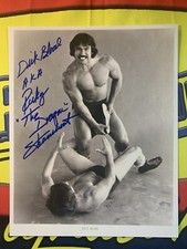 DICK BLOOD (Ricky The Dragon Steamboat) Autographed AWA Glossy 8x10 Photo picture