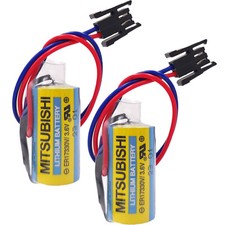 2 x MR-BAT ER17330V 3.6V Mitsubishi A6BAT PLC Battery for FANUC CNC System Power picture