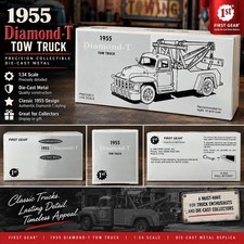 First Gear 1955 Diamond T Tow Truck Shell Motorist 1:34 Diecast 19-2025 NIB picture