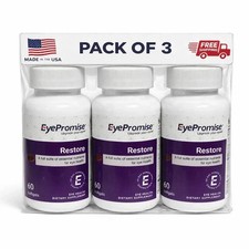 Pack of 3 EyePromise Restore Macular Health Supplement 180 Softgels NEW picture