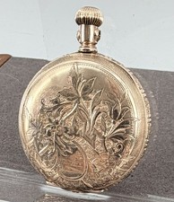Antique Philadelphia Corona 14K Gold Filled 6s Hunter Pocket Watch Case Parts picture