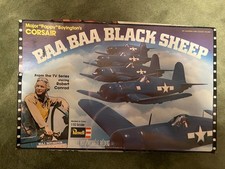 Vtg Revell Baa Baa Black Sheep Major Pappy CORSAIR 1:32 Model H-580 1976 READ picture