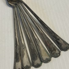 Set of 6 Tudor Plate Oneida Community Queen Bess II Teaspoons Silverplat picture