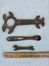 Antique super RARE farm cutout wrench cast iron tool lot Casaday Gale Hill picture