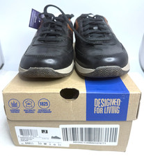 Clarks Men's Townview Style Leather Sneakers LB3 Black US 10 M picture