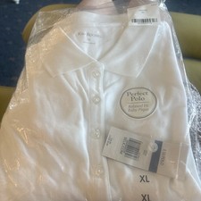 Kim Rogers NWT Women's Size XLarge Relaxed Fit White Short Sleeve Golf Polo Top picture