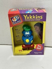 Rare 1997 Yes Preschool Yakkins STONEY & DINO record your voice Need Batery VTG picture