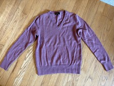 Quince 100% Mongolian Cashmere V-neck Sweater Pink Women’s Size Medium picture