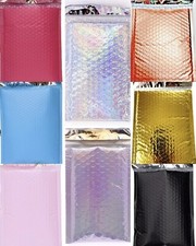 Pink, Blue, Black, & Holographic Metallic Poly Bubble Mailers Padded Envelopes picture