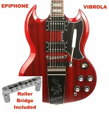 AWESOME ENGRAVED VIBROLA Lyre Fits Epiphone SG, FB Guitar w/ Nice Roller bridge picture