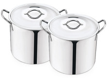 (2 Pack) Mainstays 8-Qt Stainless Steel Stock Pot with Metal Lid picture