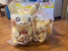 Pokemon 30th Anniversary Pika Pika Pikachu Plush Mascot Set of 2 Pokemon Center picture
