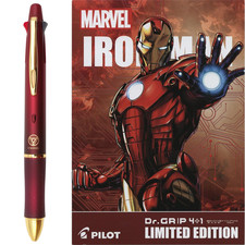 PILOT Dr. Grip 4+1 Multi Pen 0.7mm Ballpoint 0.5mm Pencil Marvel Iron Man picture