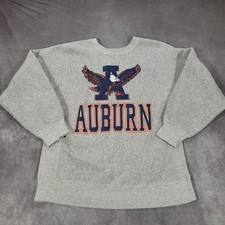 Vintage Auburn Tigers Sweatshirt Mens Large Gray NCAA Basketball Hanes 90s picture