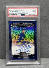 2022-23 O-Pee-Chee Platinum - Rookie Autographs Jack Quinn #R-JQ Blue Traxx (AU, picture
