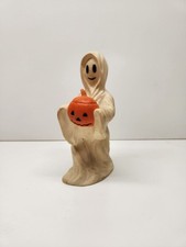 1966 Holland Hall Ghost with Jack O’Lantern Pumpkin Squeak Toy Vintage Halloween picture