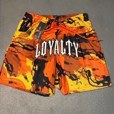 Black Pike Loyalty Mesh Shorts Size Medium Orange Flame Camo New With Tag picture
