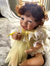 NEW Ashton-Drake “Wish You Happiness” Winged Porcelain Artist Angel Doll    899 picture