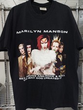 Vintage 1999 Marilyn Manson ROCK IS DEAD Tour Band T-Shirt Winterland XL  picture