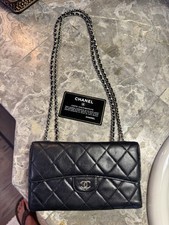 Chanel Classic WOC Wallet On Chain Lambskin Silver 13 Series Authenicity Card picture