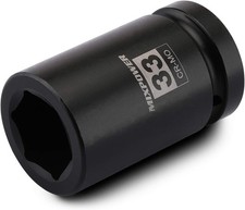 MIXPOWER 1 Inch Drive Deep Impact Socket, CR-MO, 33mm, 6 Point, Radius 33mm  picture