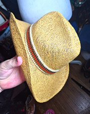 Vintage Resistol Straw Western Cowboy Hat Stagecoach 1.4 Vinilcote Rafer F. Wear picture