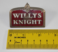 Rare 1928-1929 Willys Knight Automobile Radiator Emblem Brass Car Hood Badge picture