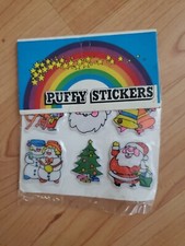 VINTAGE 1980's  PUFFY CHRISTMAS STICKERS   picture